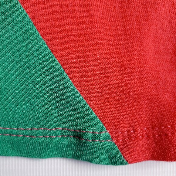 TEA N ROSE Asymmetrical Sleeveless Tank Top Colorblock Coral Orange Yellow Green - Picture 12 of 14